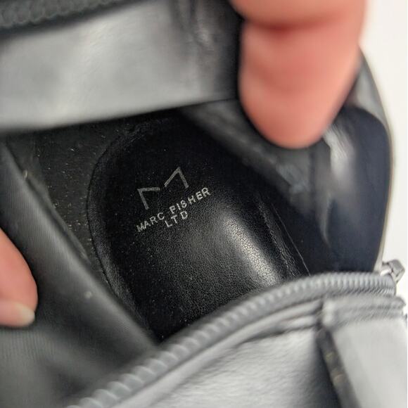 Marc Fisher Ganven Over-The-Knee Boots Buckle Women's Black Size US6.5M EU37 - Picture 14 of 16